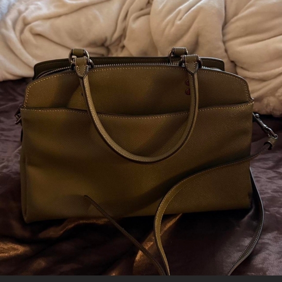 Coach Olive Green Leather Handbag - Picture 2 of 9